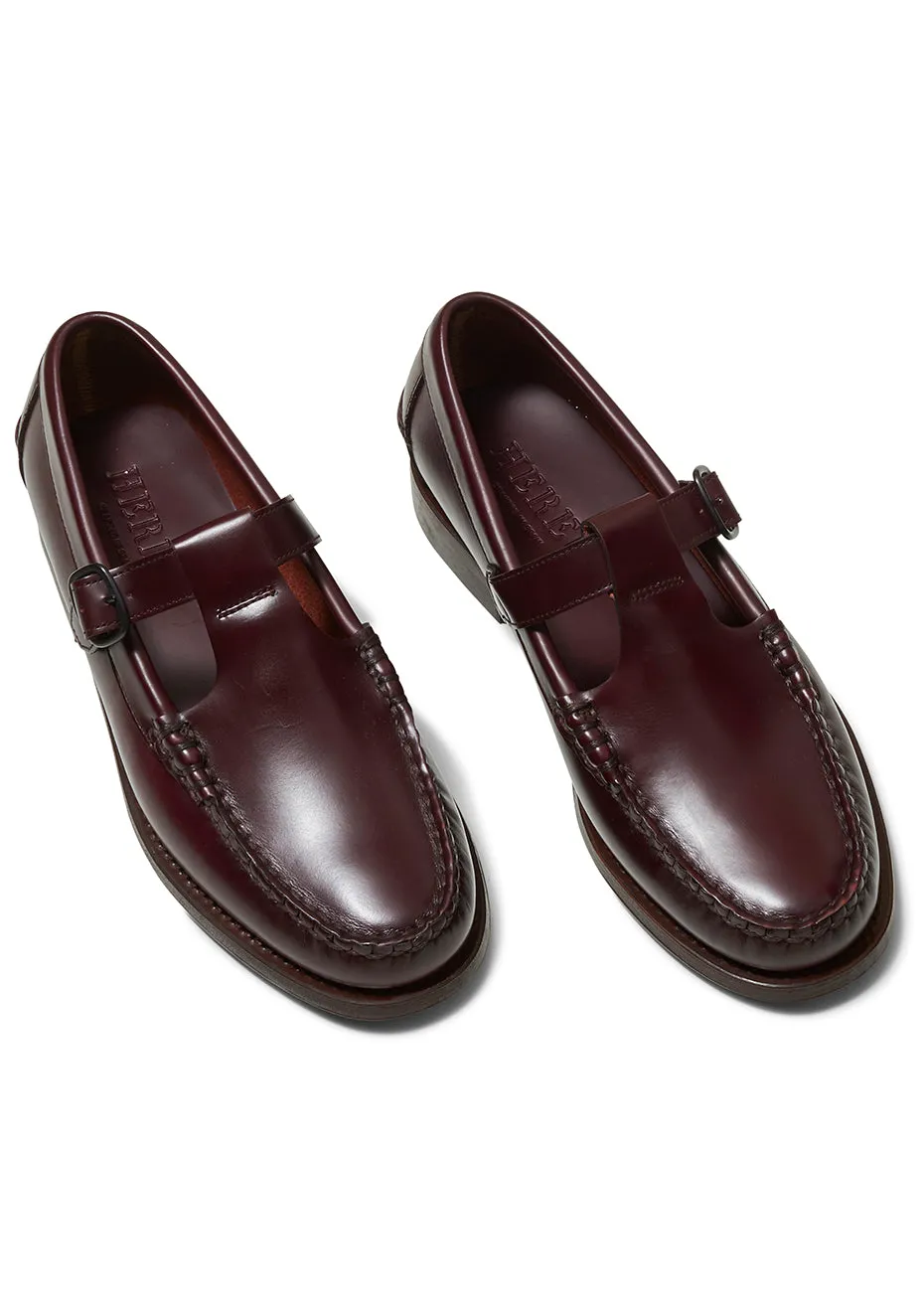 Alber T-Bar Loafer Burgundy