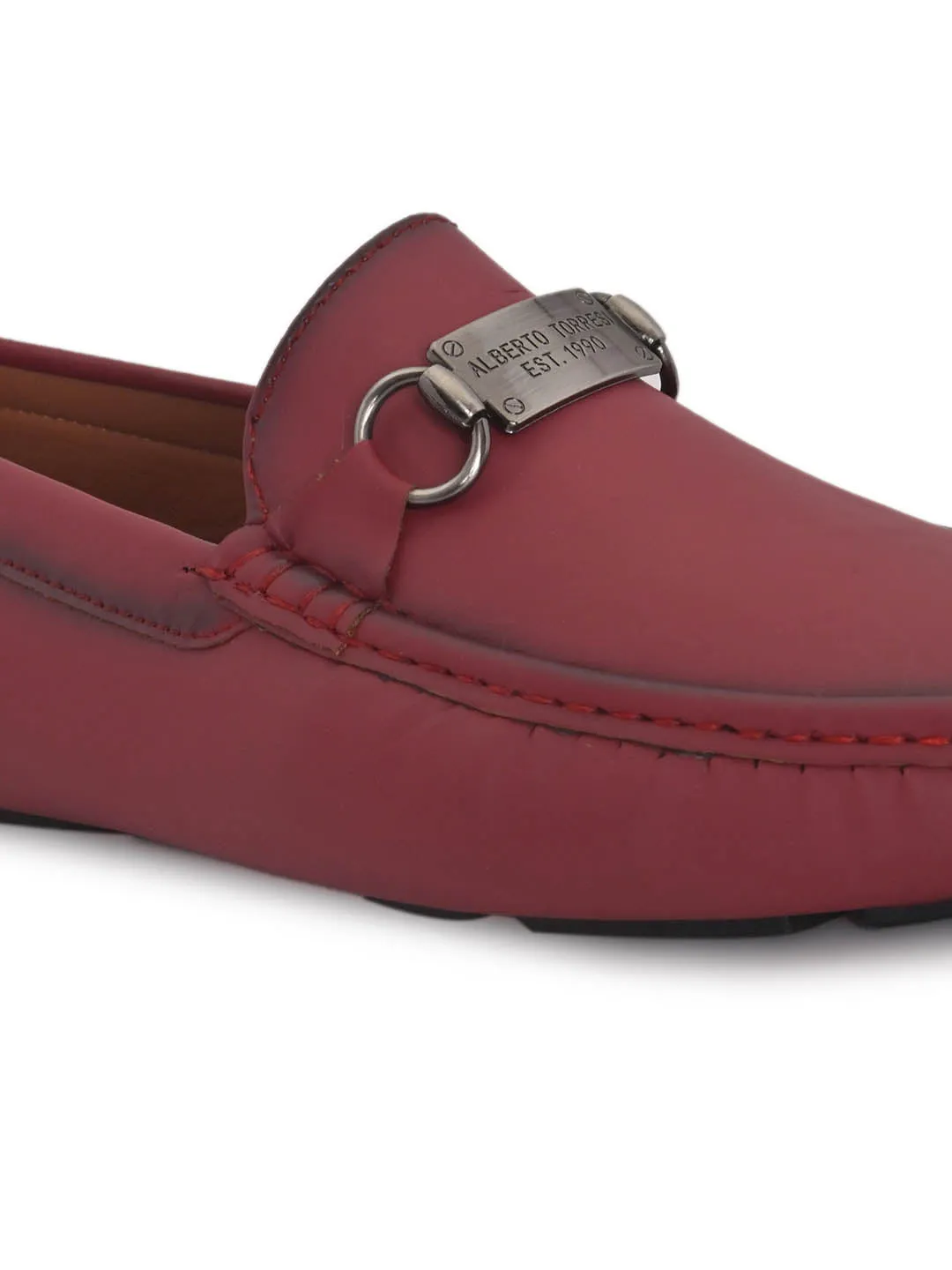 Alberto torresi Synthetic Bordo Casual Loafers