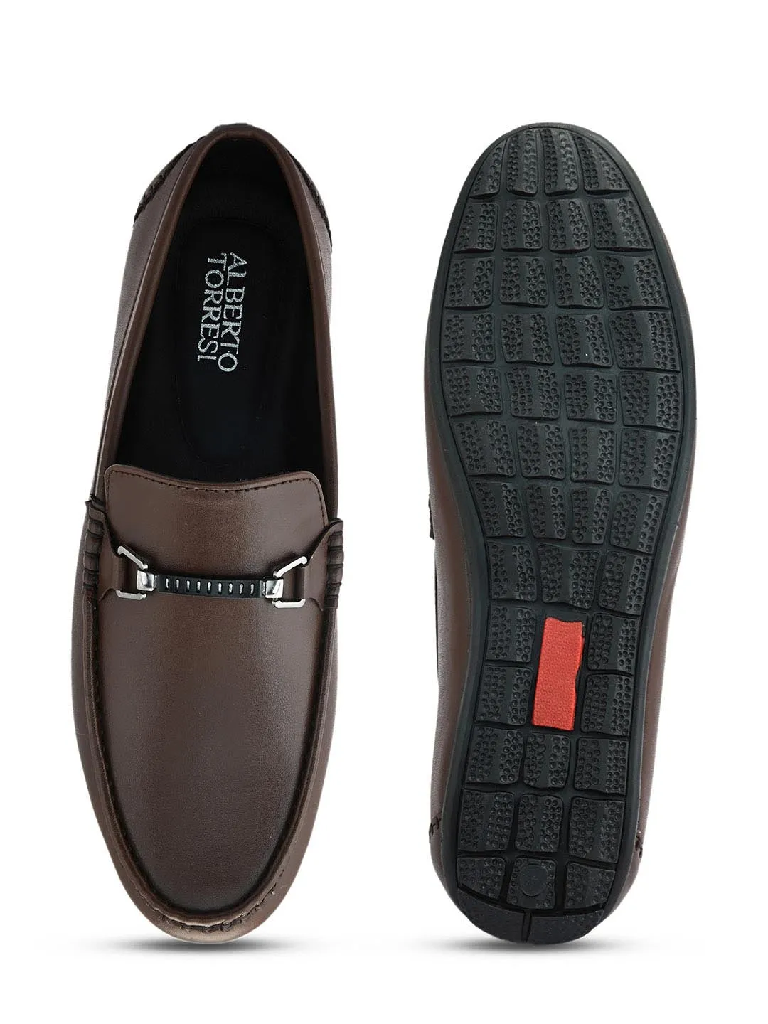 Alberto Torresi Synthetic BRown Loafers For Men