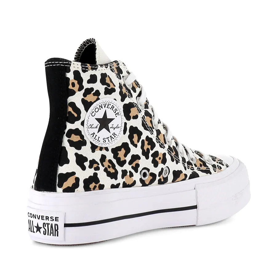 ALL STAR LIFT HI LEOPARD LOVE  - WHITE BLACK EPIC DUNE