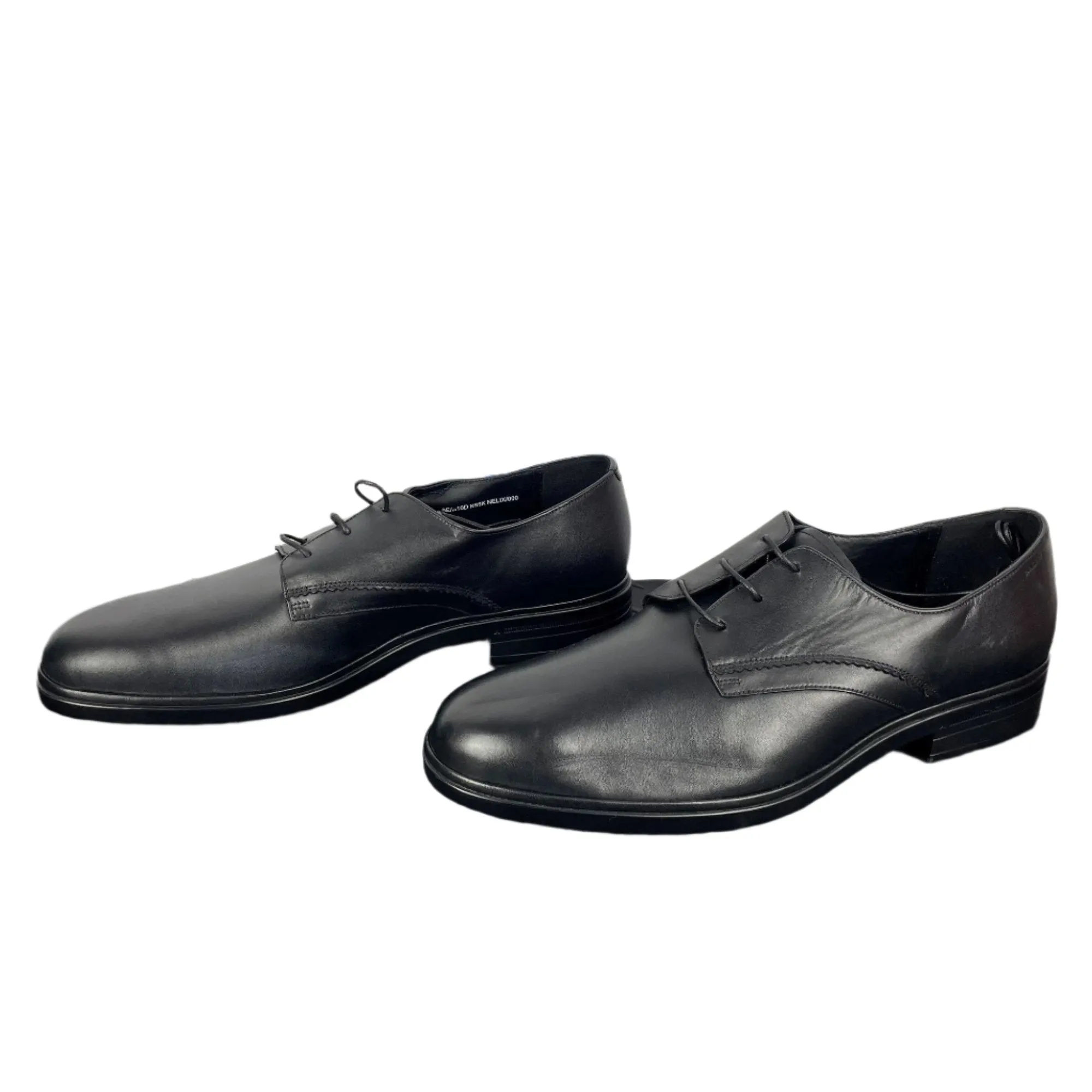 Bally Mens Nelix Black Leather Plain Oxfords Shoes