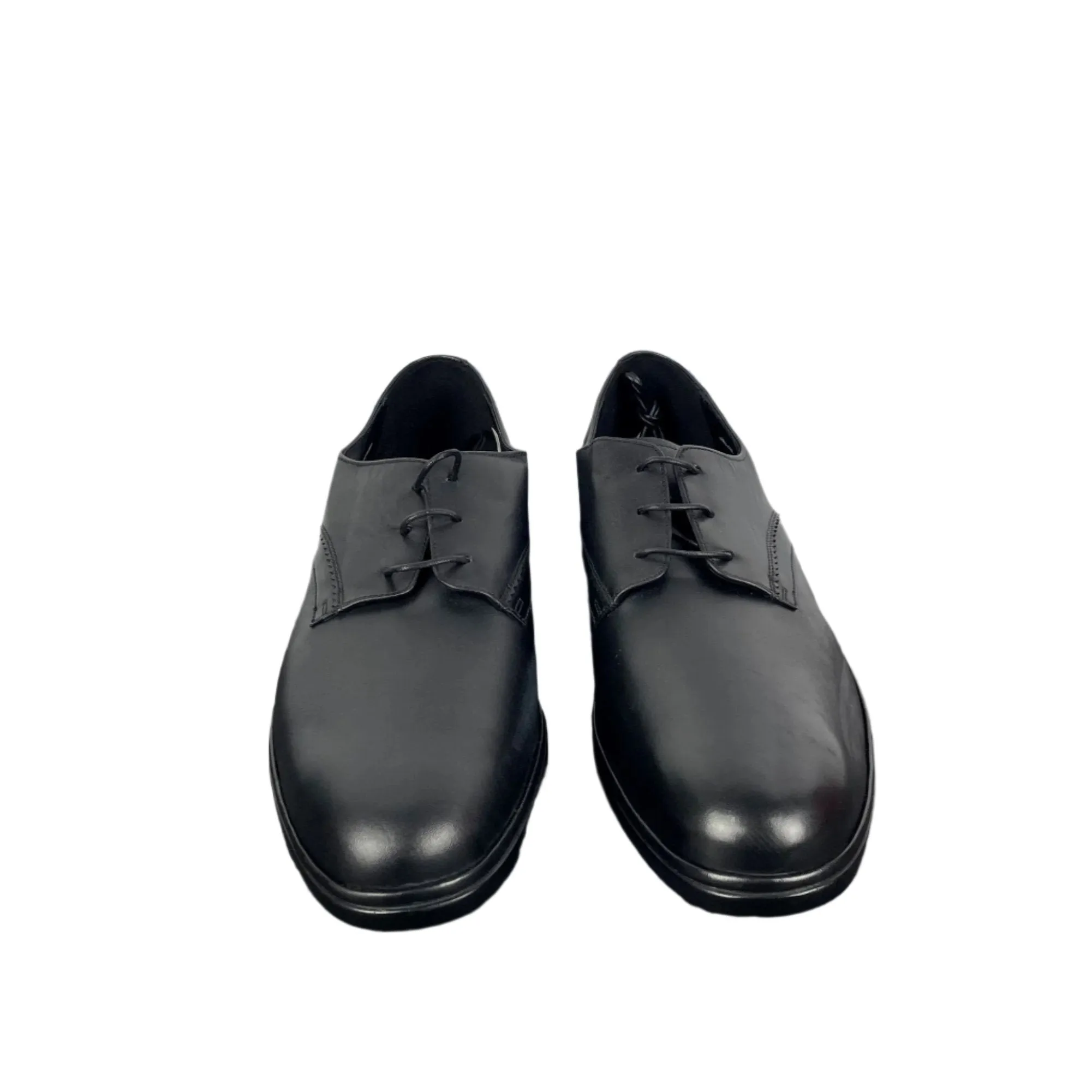 Bally Mens Nelix Black Leather Plain Oxfords Shoes