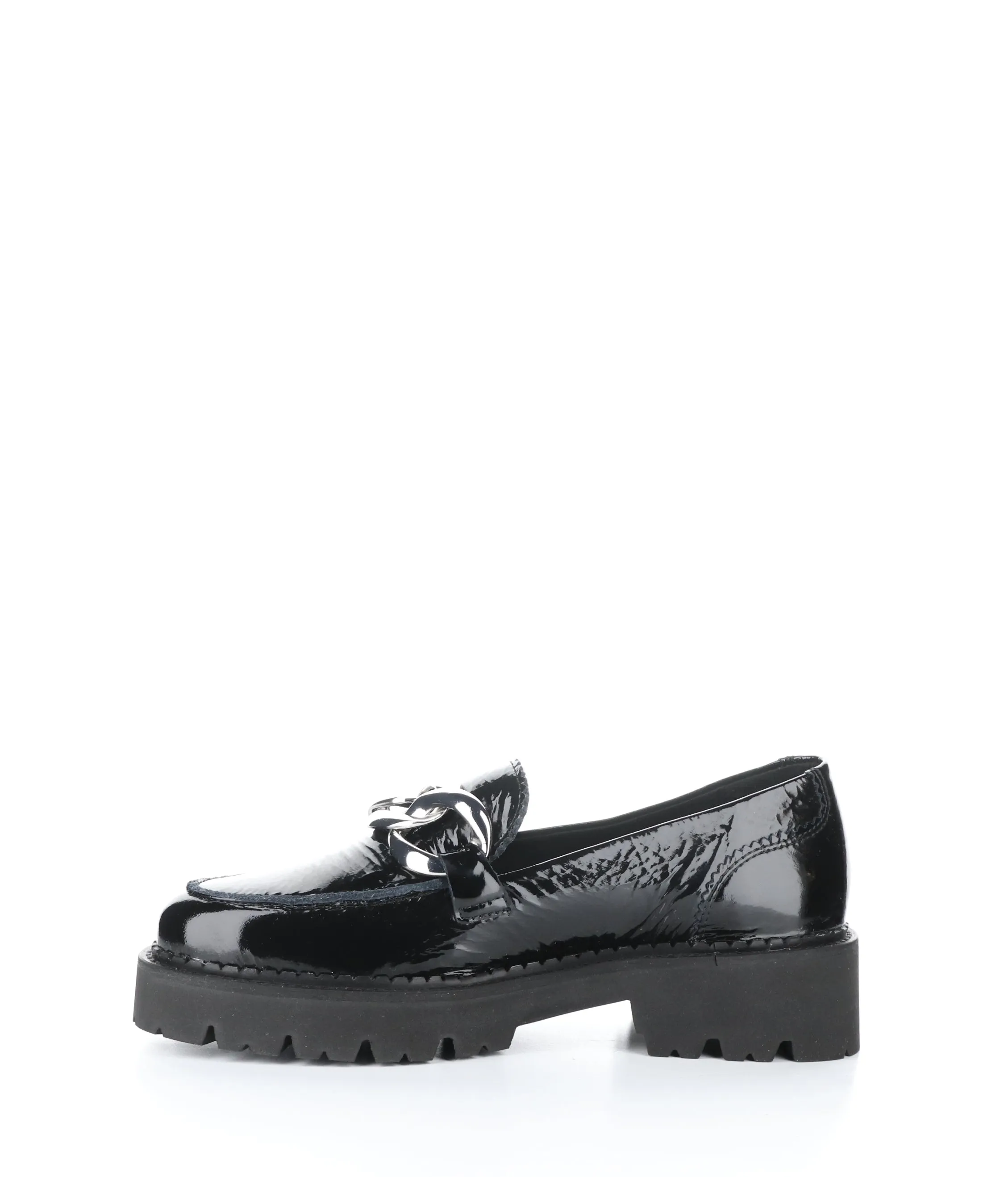 BASSE 002 Patent Black Slip-on Shoes