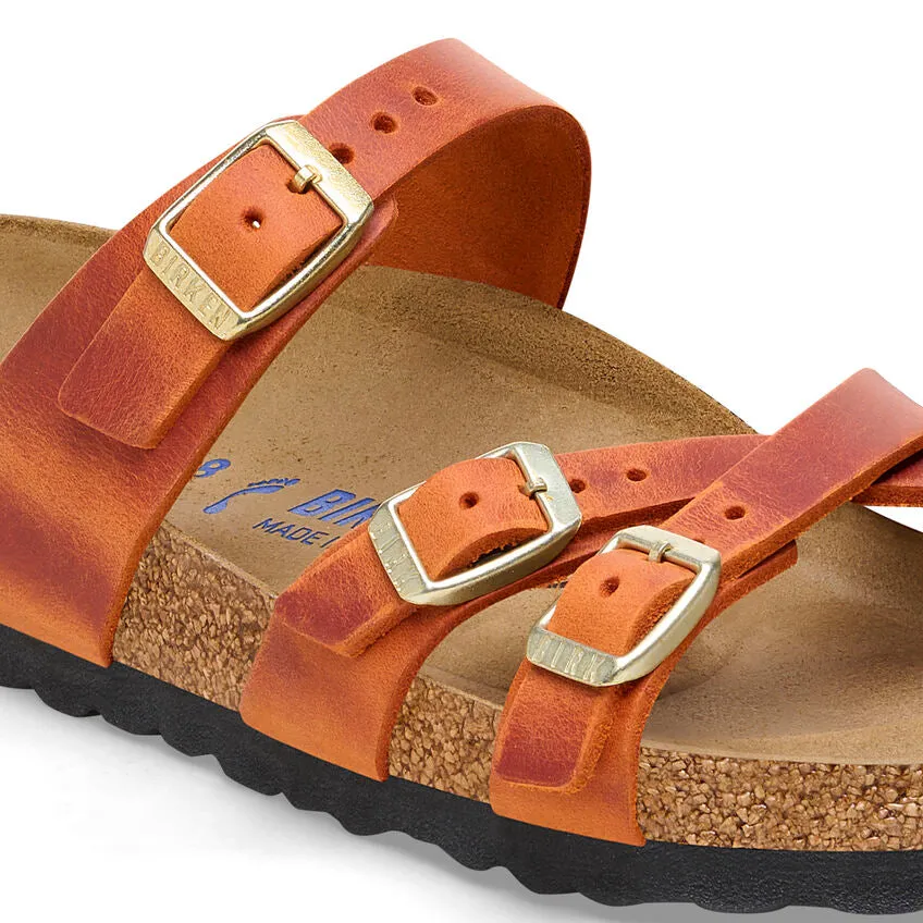 'Birkenstock' Women's Franca Oiled Leather Sandal - Burnt Orange