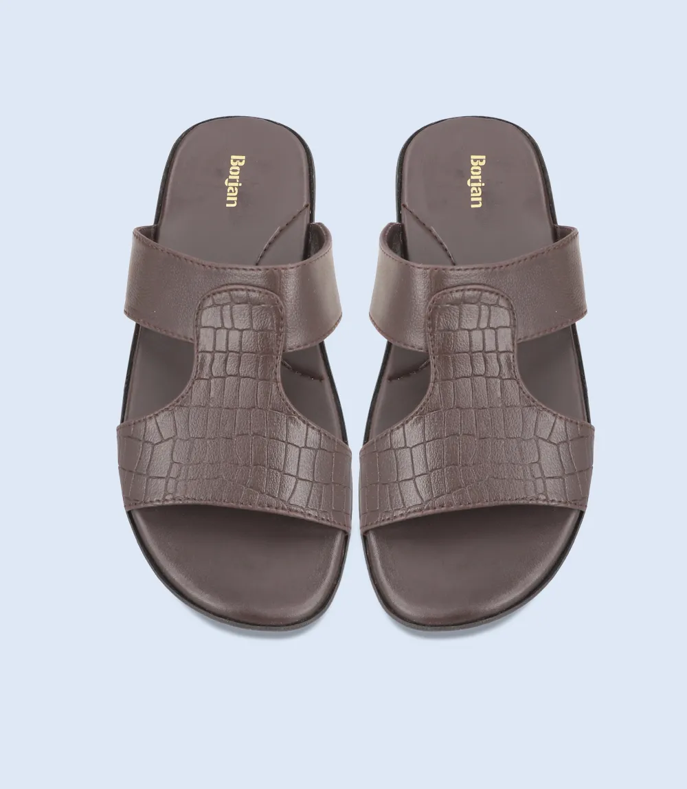 BM5635-BROWN-Men Casual Slipper