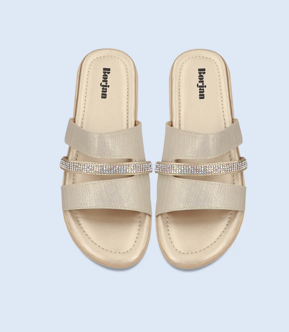 BW8323-GOLDEN-Women Casual Slipper