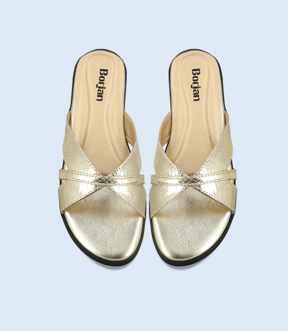 BW9196-GOLDEN-Women Casual Slipper