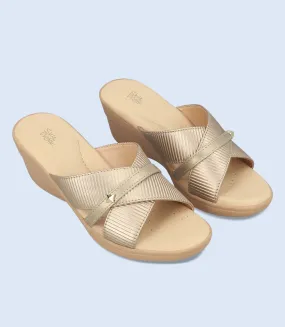 BW9264-GOLDEN-Women Comfort Slipper