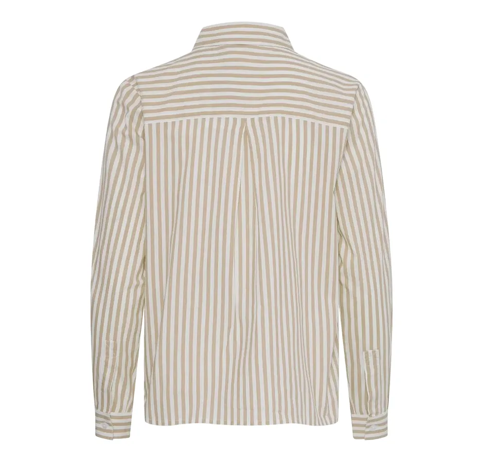 b.young striped shirt with long sleeves for women Byhetila 20814341 201072 safari mix