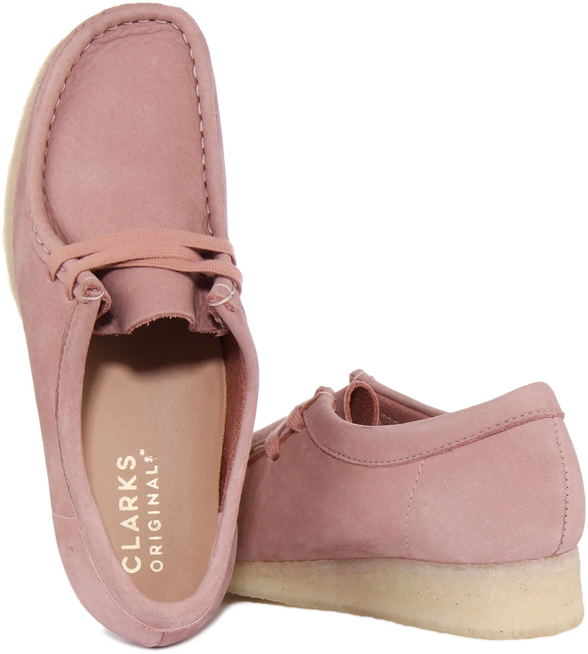 Clarks Originals Wallabee In Pink For Women