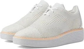 Cole Haan Original Grand Platform Stitchlite Optic White/Silver Knit Sneakers