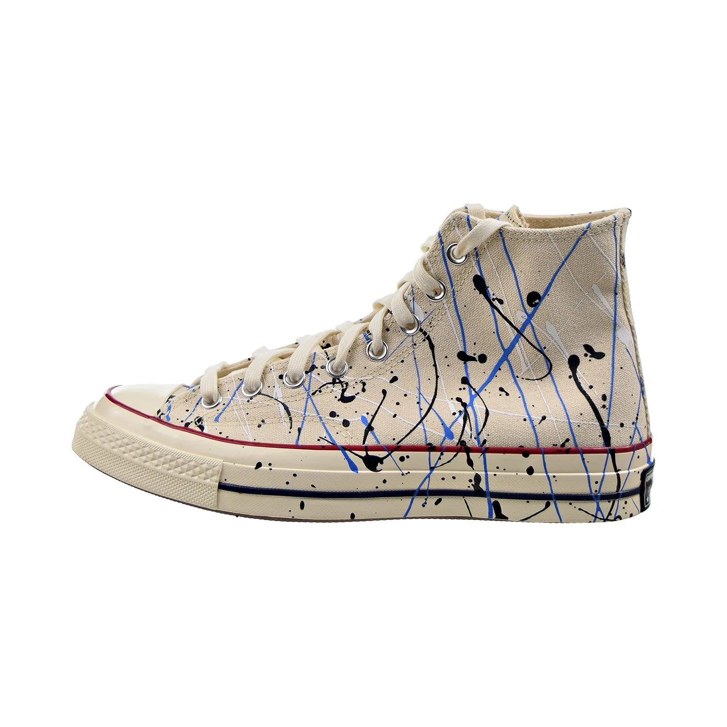 Converse Chuck 70 Hi Paint Splatter Men's Shoes Egret-Digital Blue