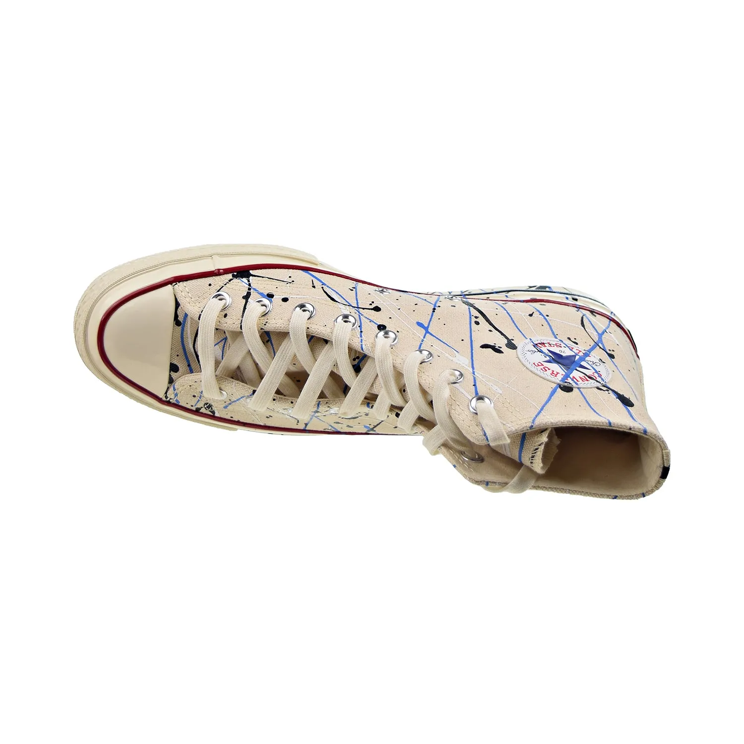 Converse Chuck 70 Hi Paint Splatter Men's Shoes Egret-Digital Blue