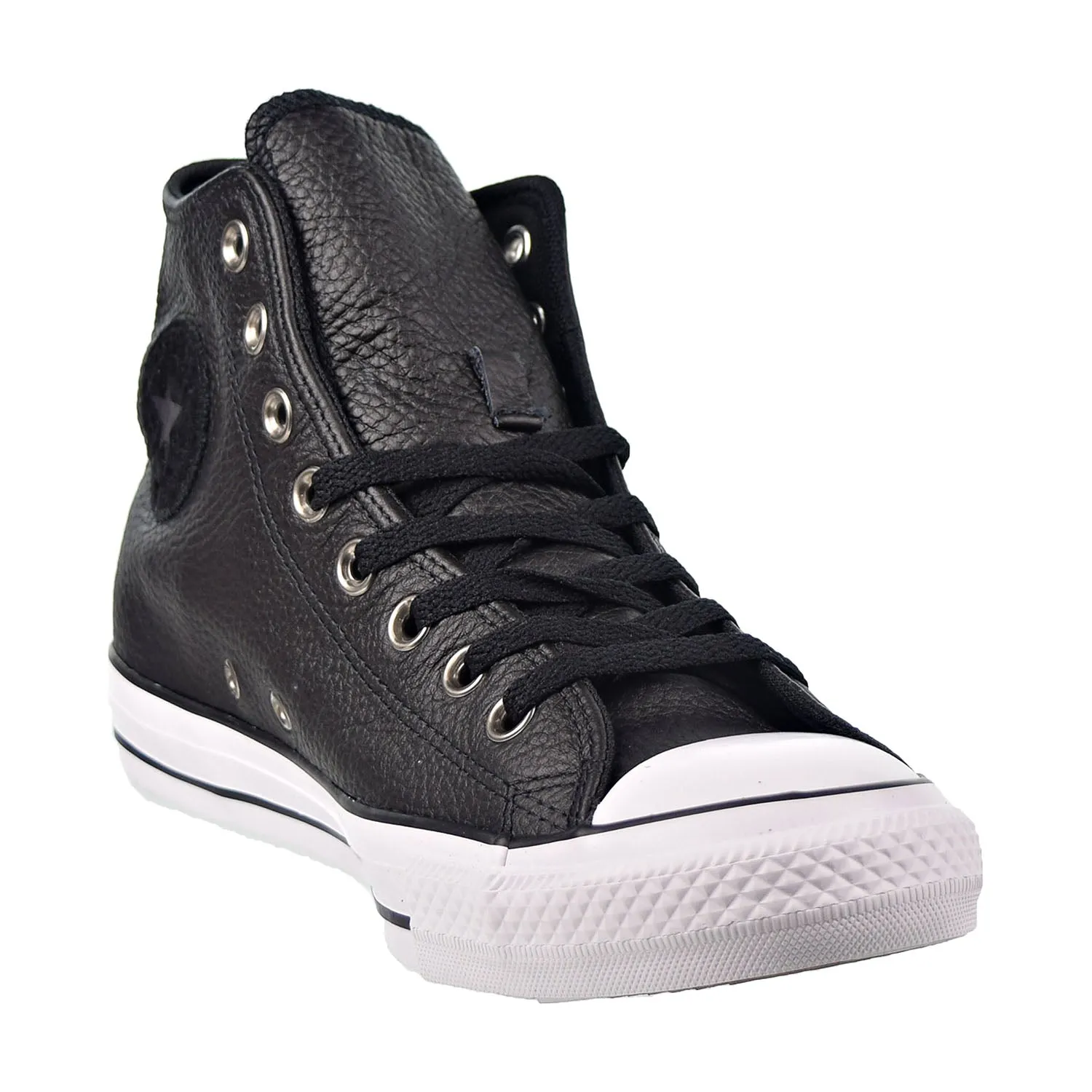 Converse Chuck Taylor All Star Leather Hi Men's Shoes Black-White