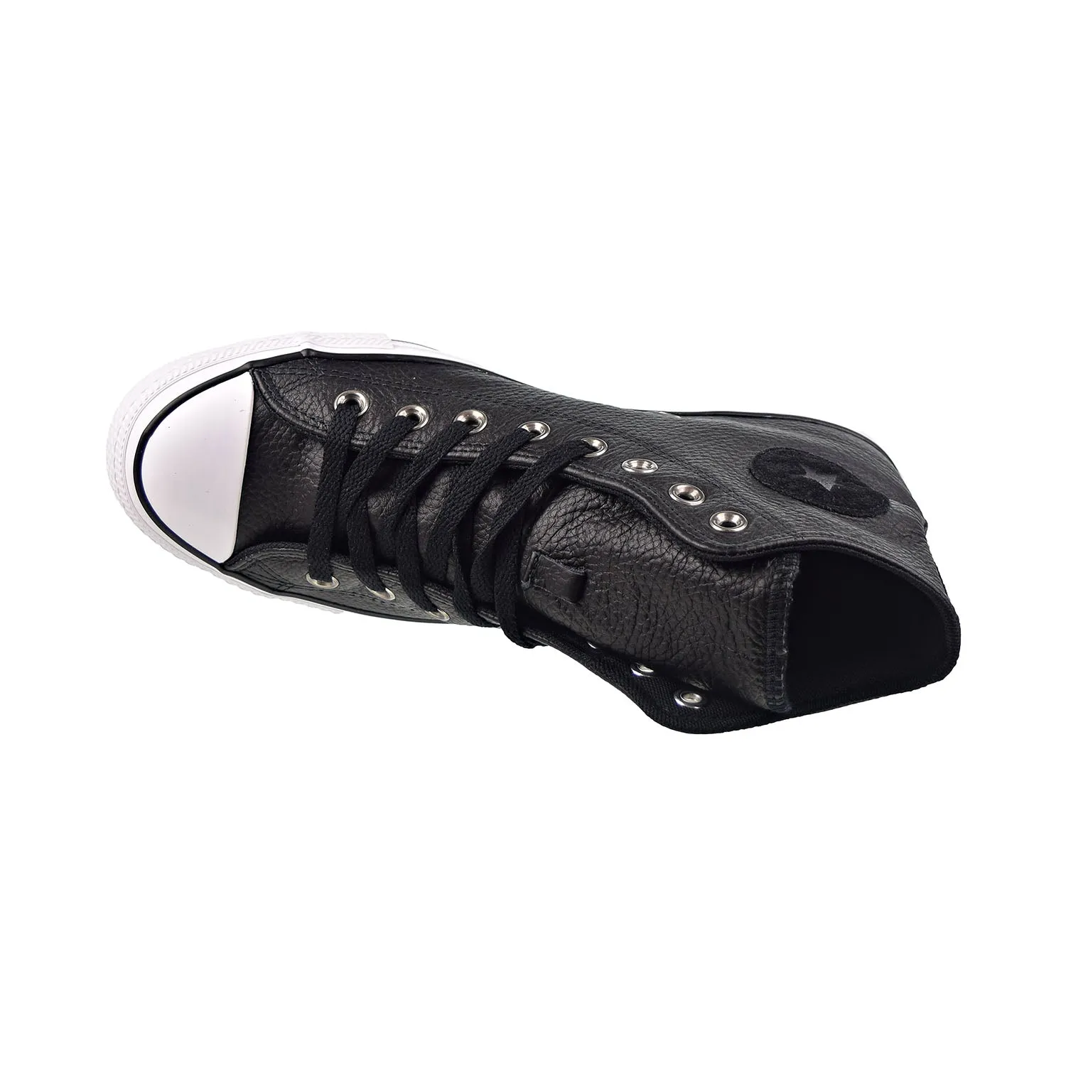 Converse Chuck Taylor All Star Leather Hi Men's Shoes Black-White