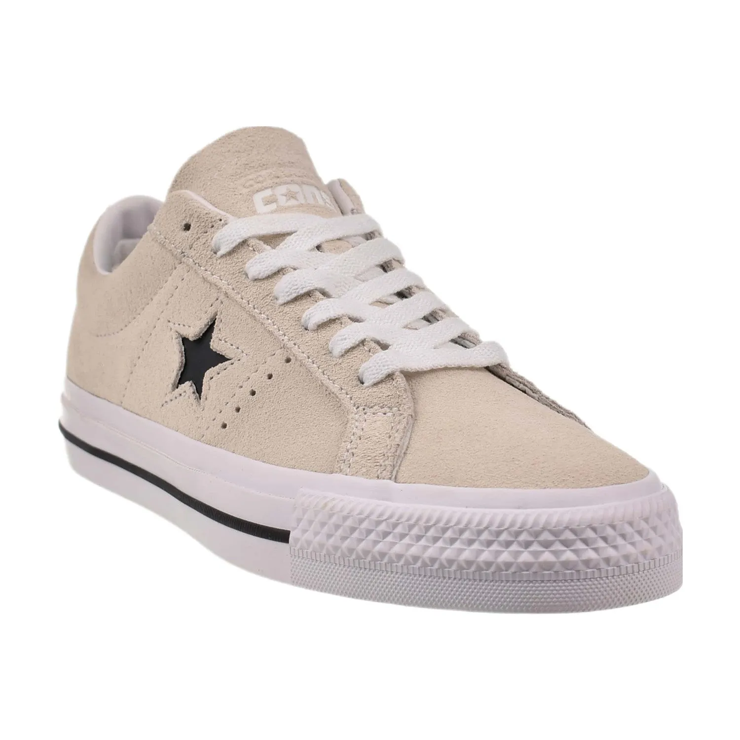 Converse One Star Pro Suede Low Top Men's Shoes Egret-White-Black