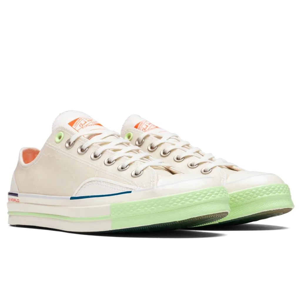 Converse x Pigalle Chuck 70 Ox - White/Vast Grey/Barely Volt