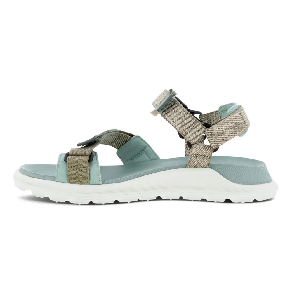 'Ecco' Women's Exowrap Sandal - Sage / Beige / Ice Flower