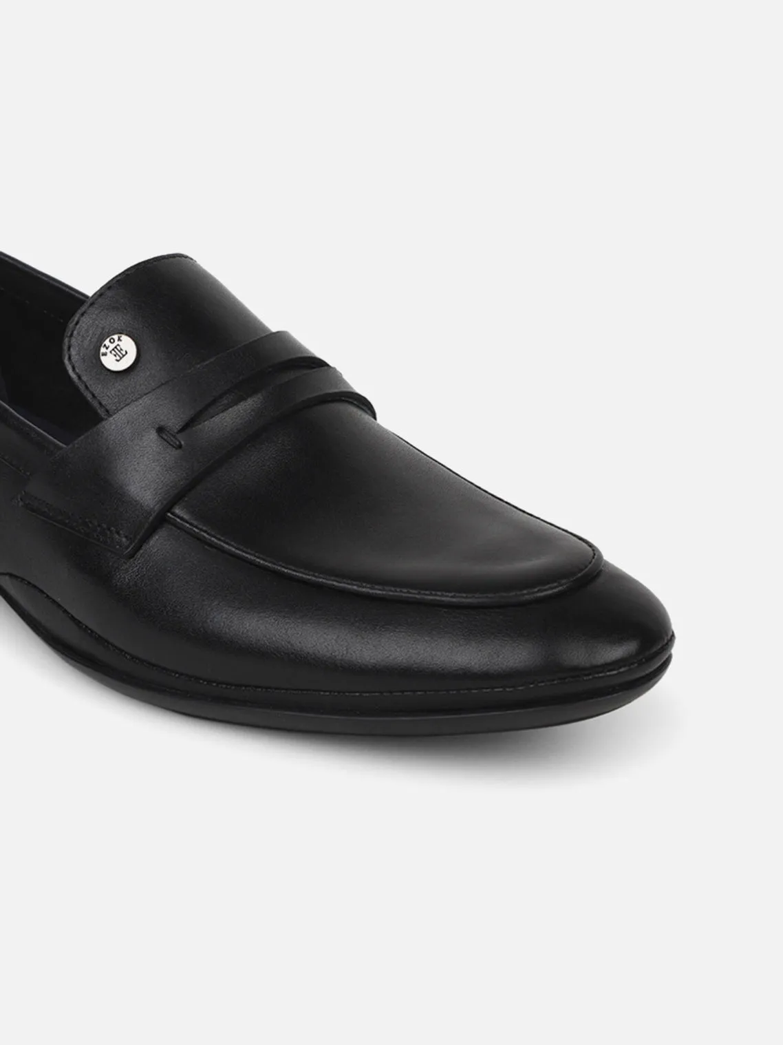 Ezok Men Leather Loafer Mocassins ( Black )