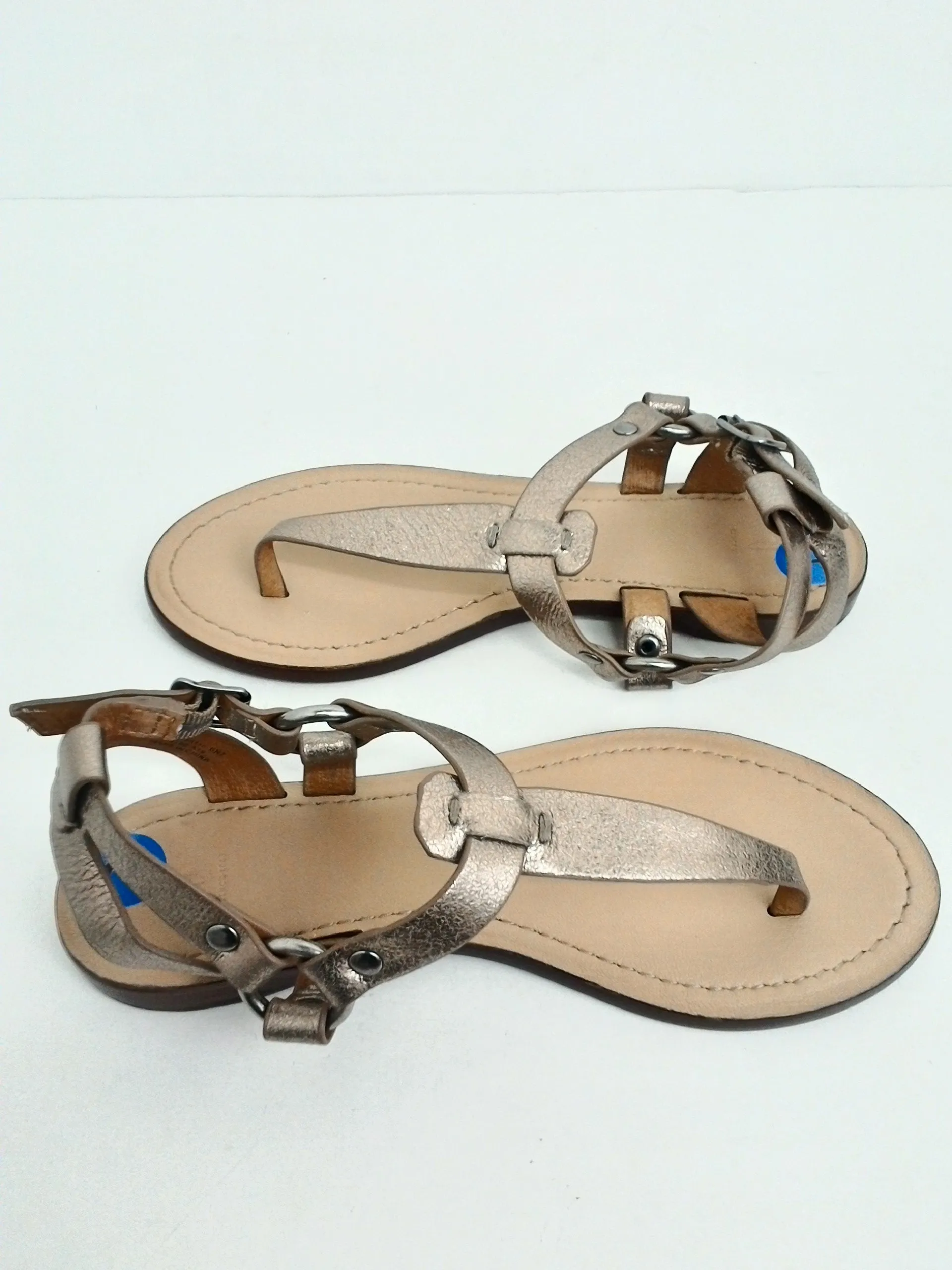 Frye Women's Gold/Pewter Thing Sandals Size 7 M