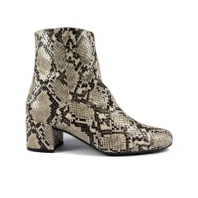 'Jacqui' vegan ankle boot by Zette Shoes - desert snakeskin