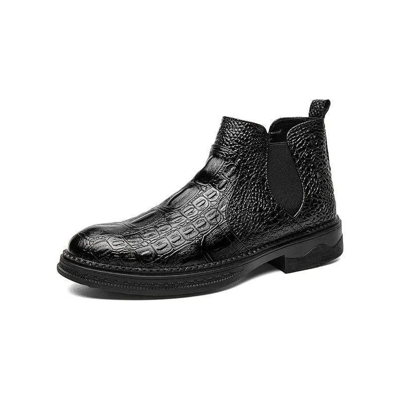 Leather Chelsea Ankle Boots - Men's Casual Shoes WC1253