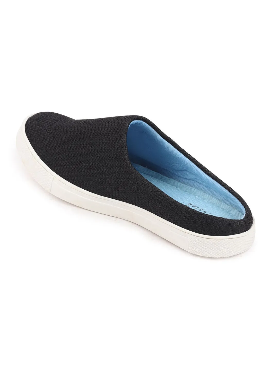 Men Black Casual Canvas Slip-On Shoes