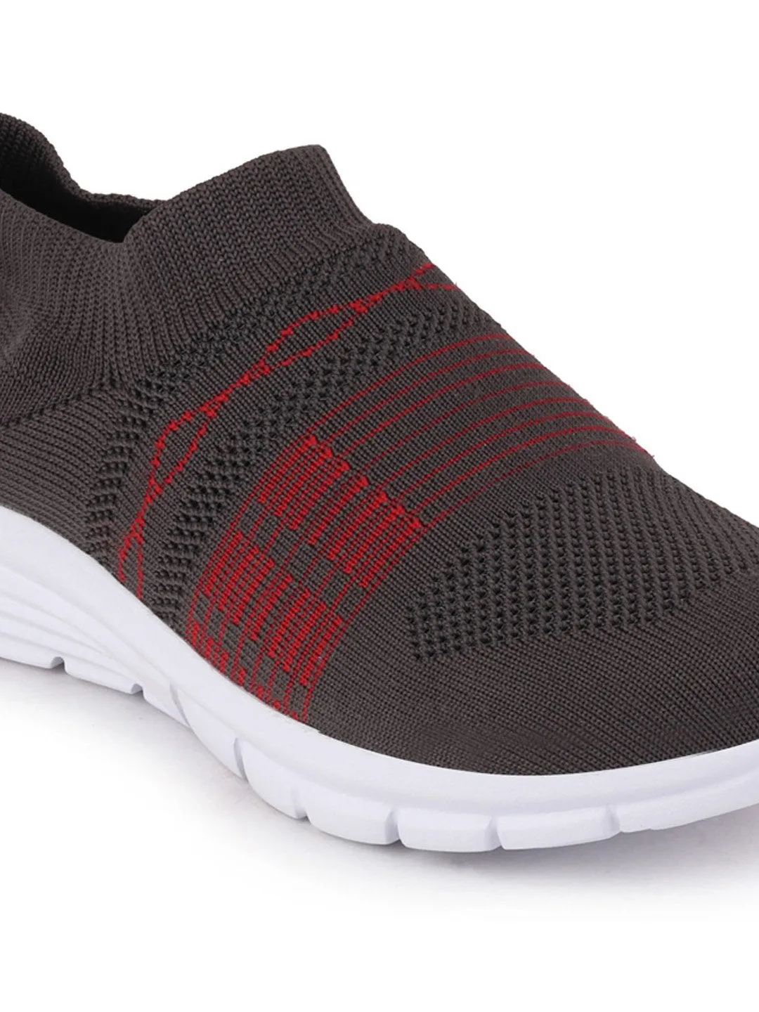 Men Grey Sports Slip-On Walking Shoes