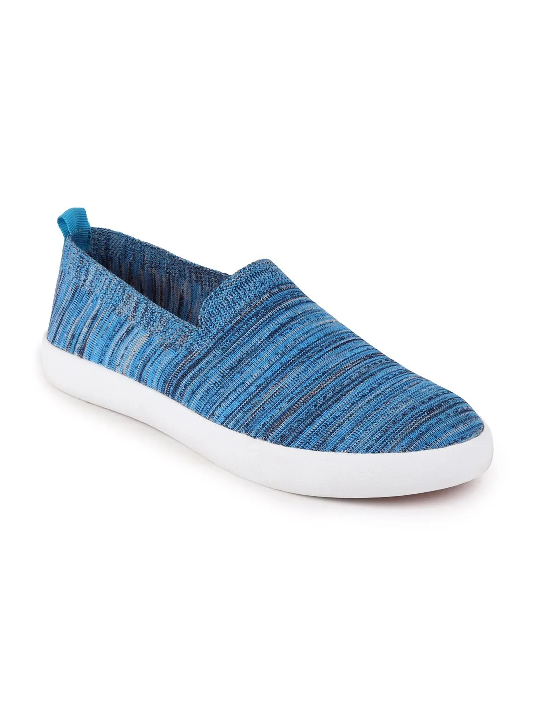 Men Sky Blue Casual Slip-On Shoes