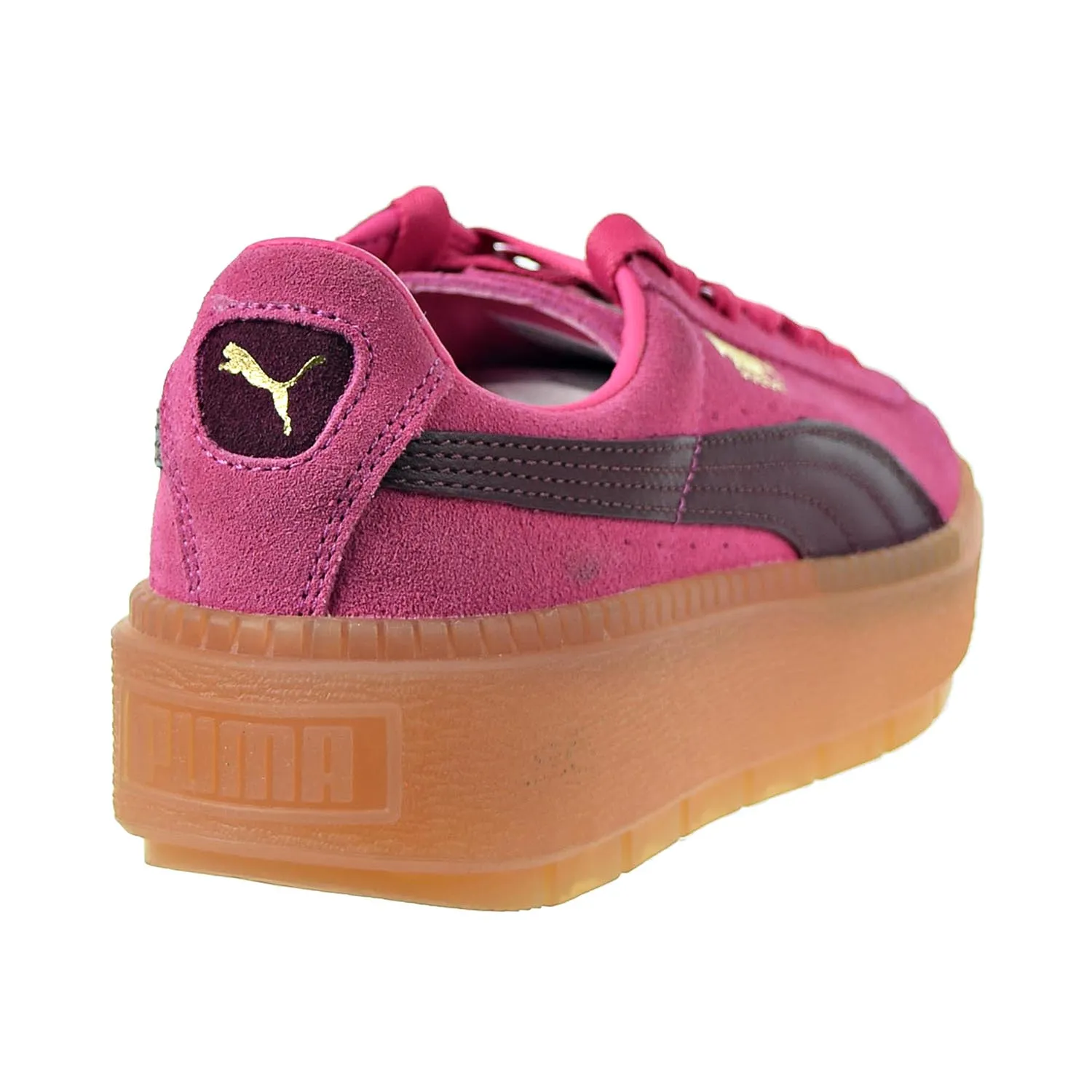 Puma Platform Trace Block Women's Shoes Carmine Rose-Winetasting