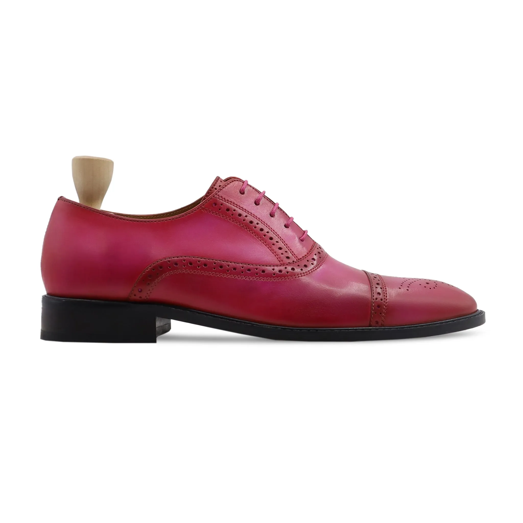 Rafael - Men's Tulip Pink Calf Leather Oxford Shoe