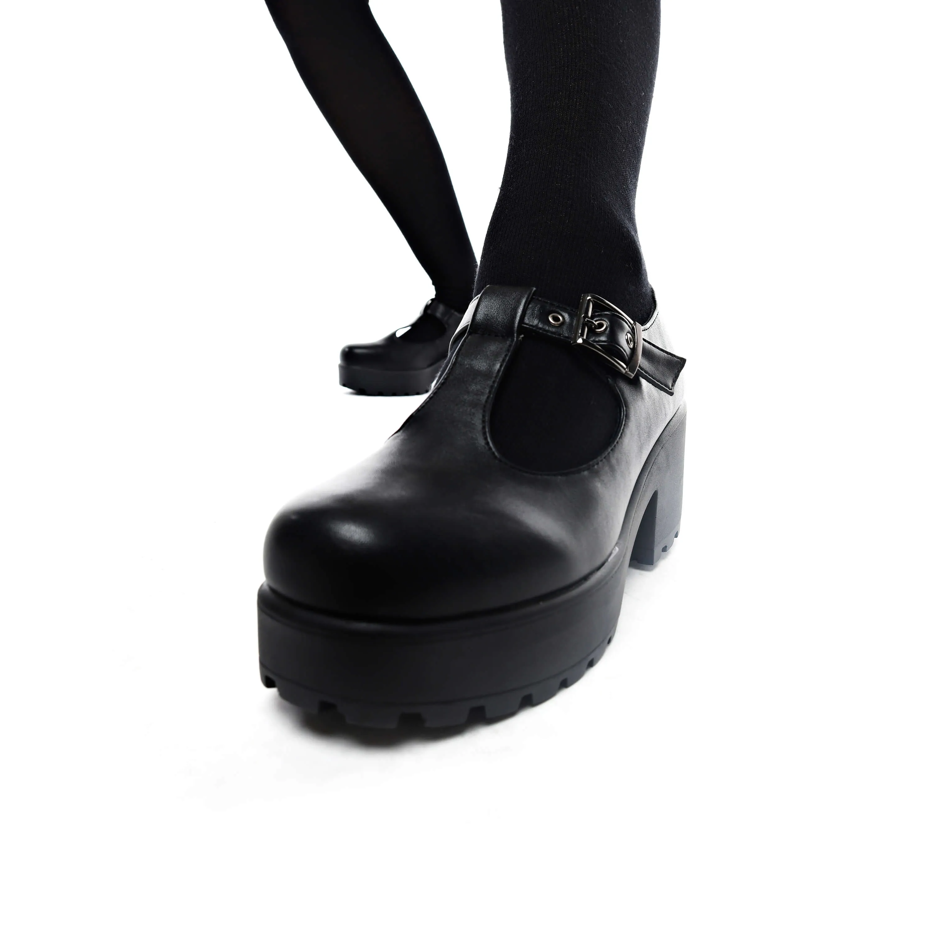 SAI Black Mary Jane Shoes 'Faux Leather Edition'