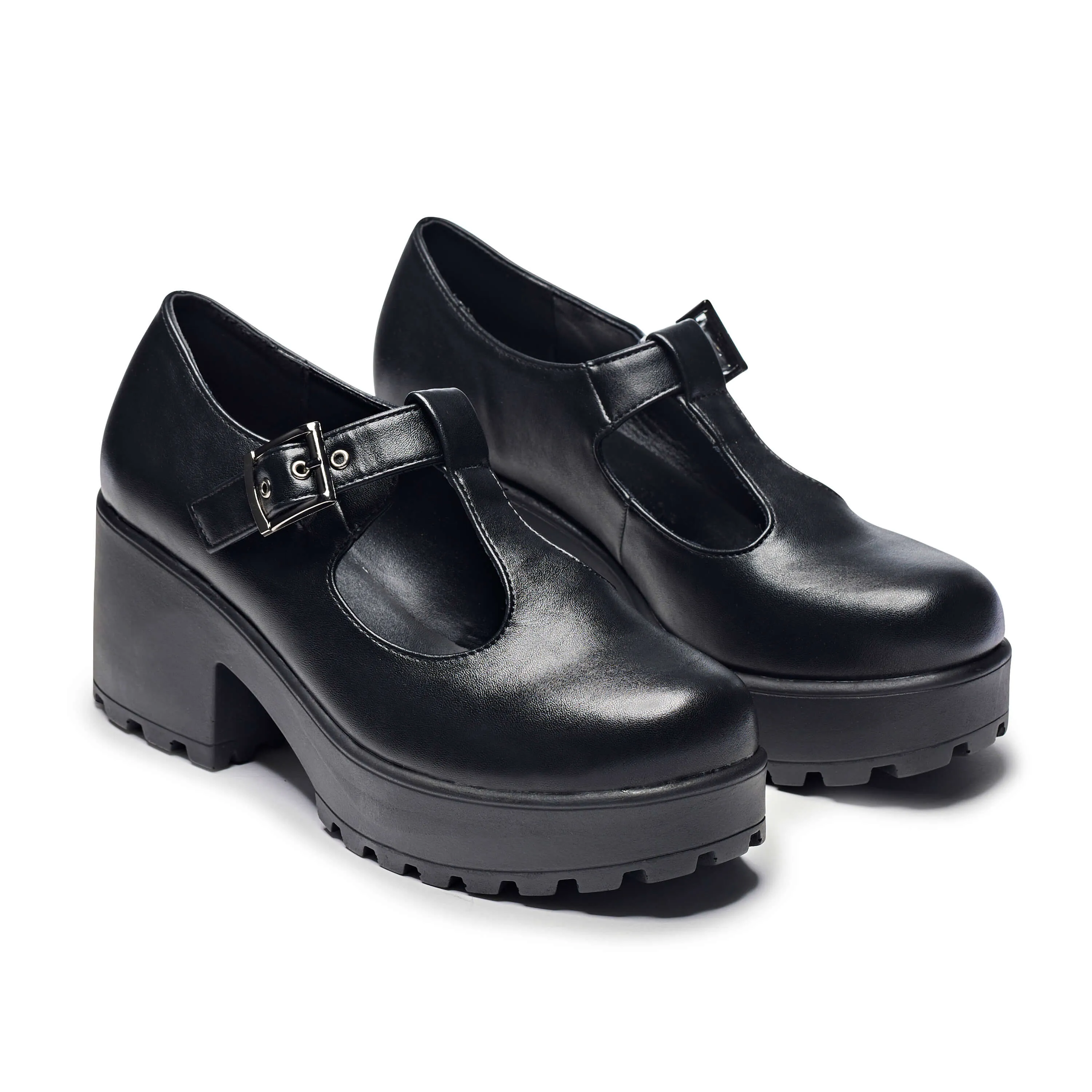 SAI Black Mary Jane Shoes 'Faux Leather Edition'