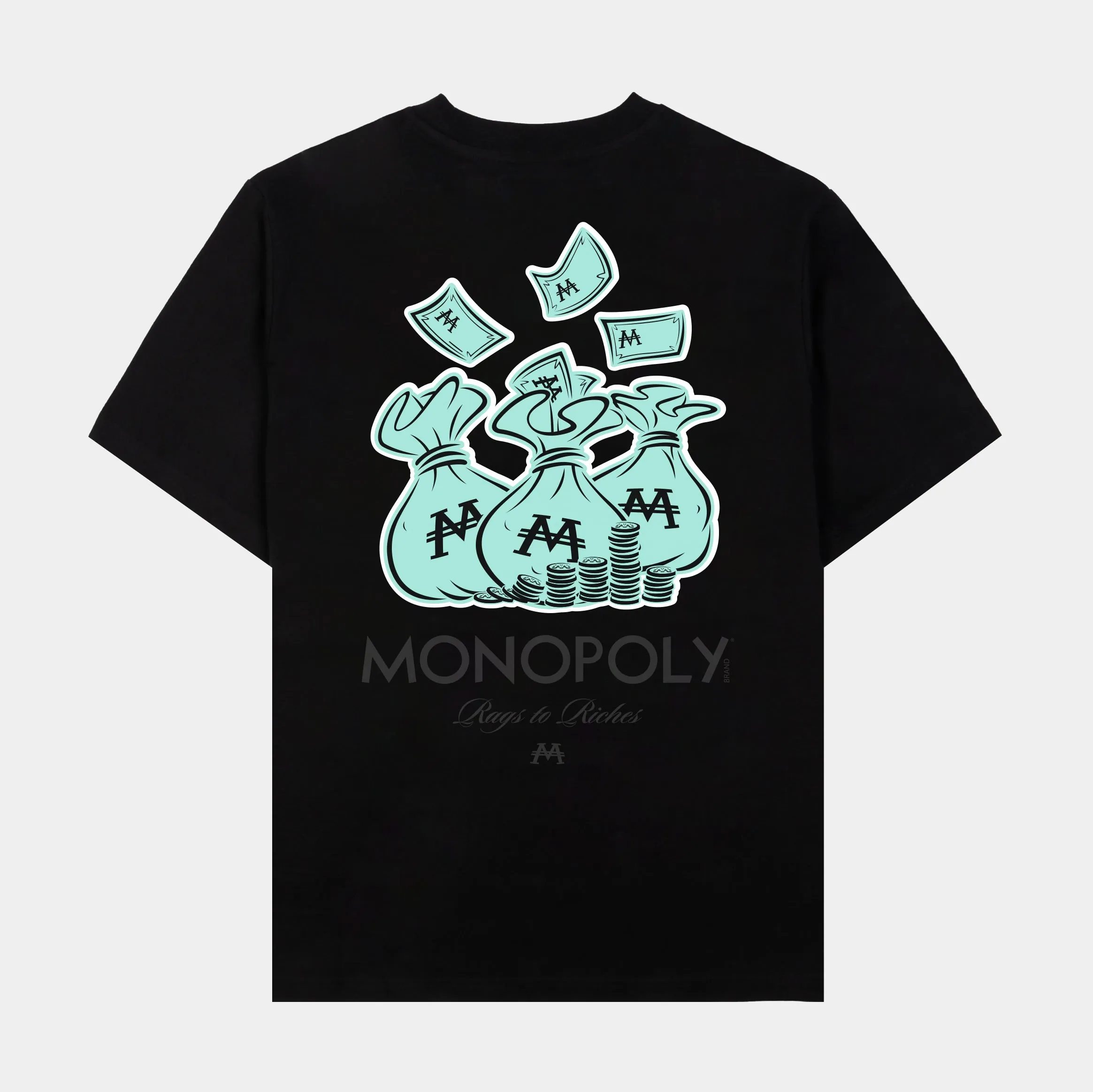 SP x Monopoly Riches Mens Short Sleeve Graphic Tee - Black/Blue