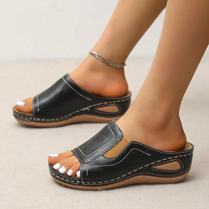 Stretchable Wedge Sandal Shoes