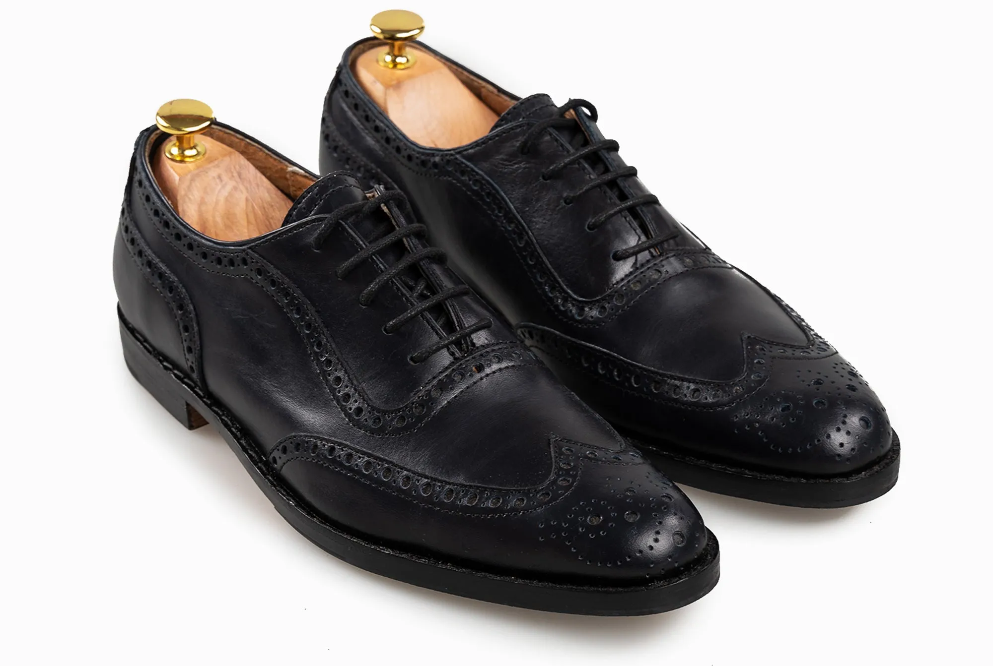 The Grand Wingtip Oxford -Black Noir