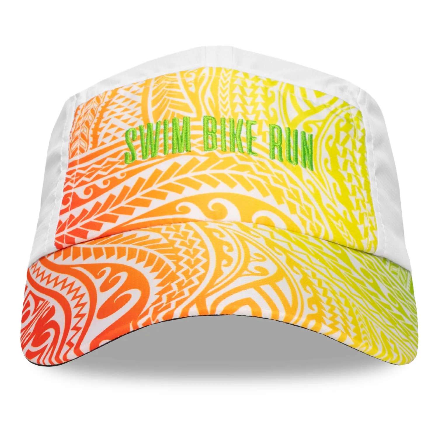 White Tribal SBR Running Hat