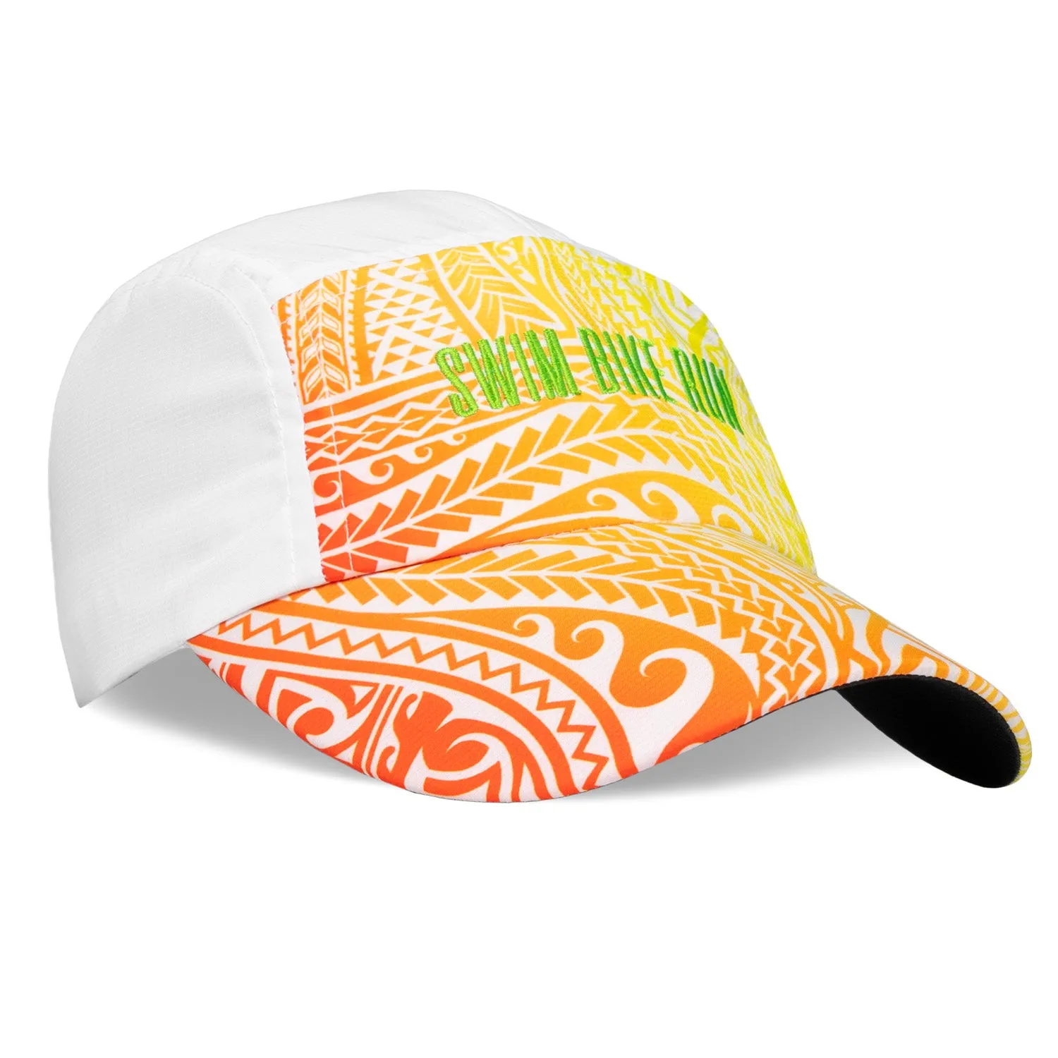 White Tribal SBR Running Hat