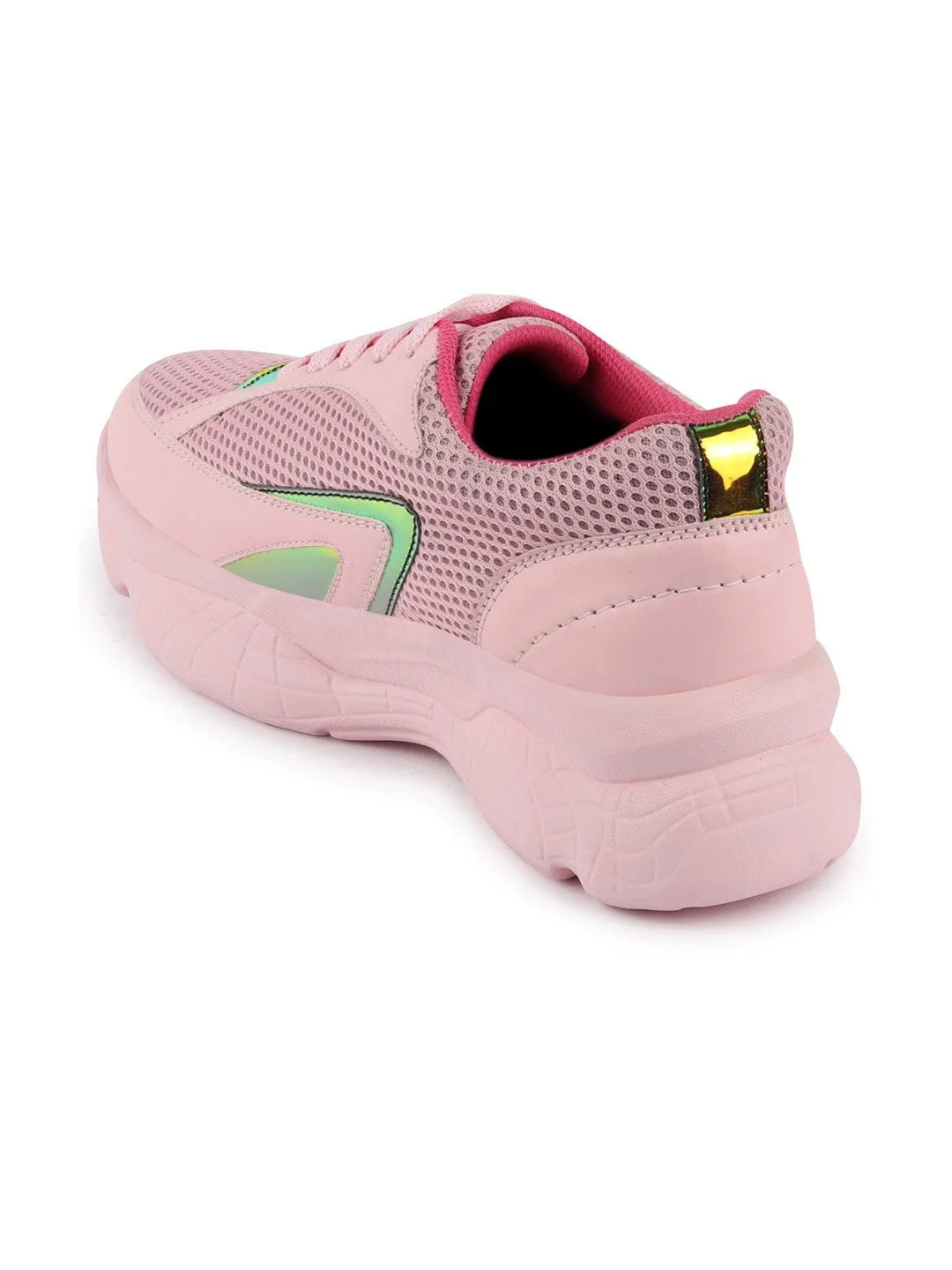 Women Pink Sports & Outdoors Lace Up Running Shoes